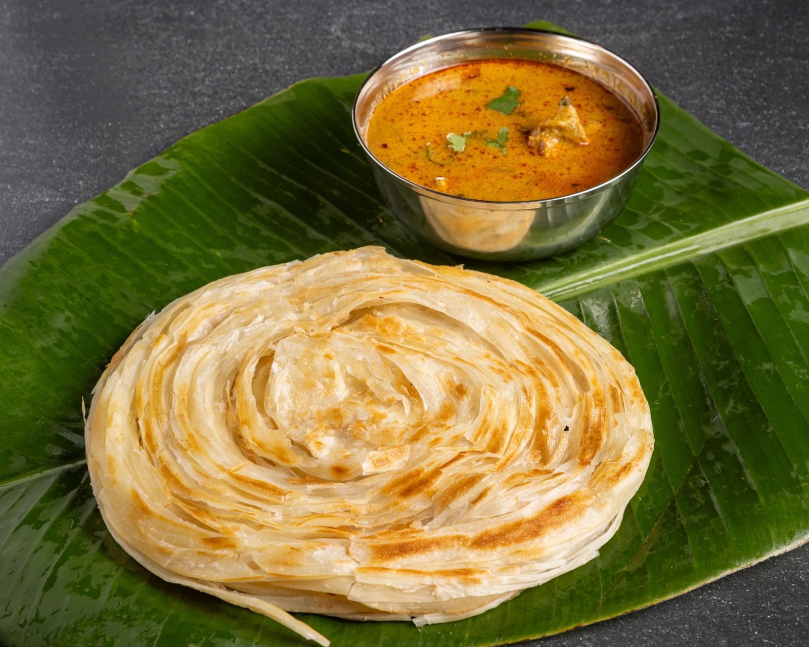 Parotta with Chicken Gravy